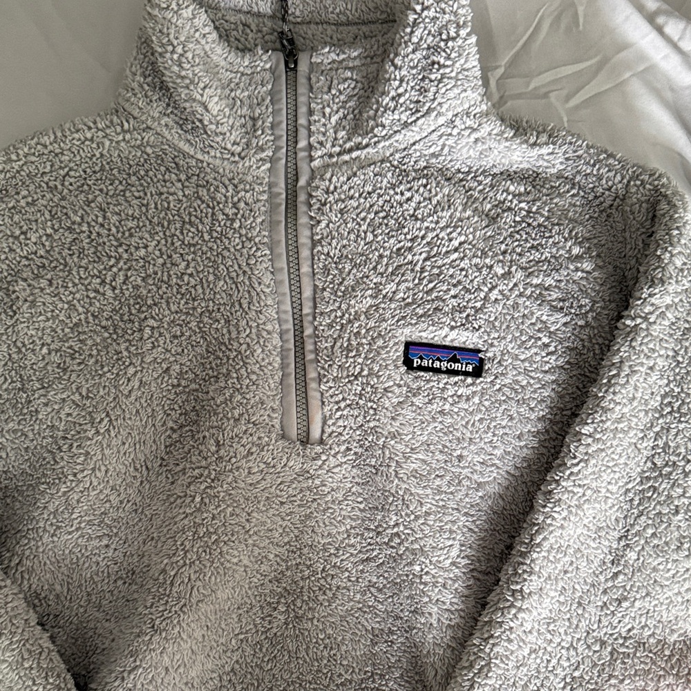 Patagonia Light Gray Sherpa Fleece